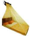 Wall Mosquito Net Single Bed Size Printed Green Bedding Accessory. 