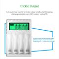 DoomHot Electric Battery Charger 4 Slots Intelligent LED Indicator USB Charger Home Battery Charger Fast Intelligent 4 Slots LCD Battery Charger Fast Charging Adapter. 