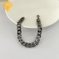 Wrist Jewelry Stylish Unisex Titanium Steel Bracelet Hip Hop Punk Jewelry Gift for Birthday Solid Color Chain with Luster Sturdy Construction Women Men Bracelet. 