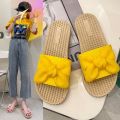 Non-Slip Sandals 2024 Outerwear Bowknot Summer Internet Celebrity ins Women's Fashionable All-Match High-End Fashionable Slippers Women's New. 