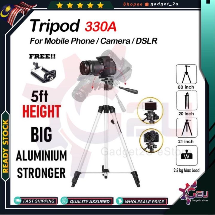 Tripod%20TF-3110/20%20&%20330A%20Tripod%20-%205%20Feet%20Portable%20Tripod%20Camera%20Stand%20and%20Mobile%20Stand%20-%20Image%202