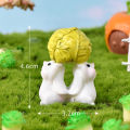Cute Rabbit Ornament Mini Bunny Miniature Figurines Miniature Landscape Decoration Home Decoration. 