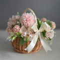 (GGBR) Woven Flower Basket Hualanzi Wicker Basket Candy Gift Basket 19cm. 