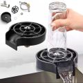 Glass Rinser Kitchen Sink - Bottle Washer, Kitchen Sink Cup Rinser, Faucet Glass Washer Cleaner Attachment Accessory for Sink, Glass Rinser for Kitchen Sinks, Automatic Cup Washer for Sink, Fast Cleaning Faucet Bar Glass Rinser, Kitchen Sink Sets. 