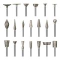 Stone Carving Set Diamond Burr Bits,20PCS Polishing Kits Rotary Tools Accessories with 1/8 Inch Shank for Carving. 
