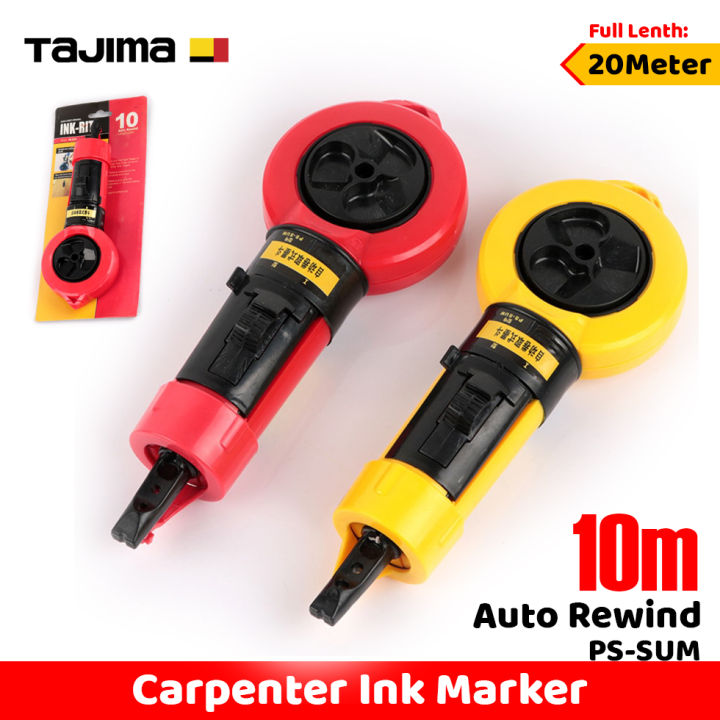 Ink marker 10m automatic rewind chalk line woodworking tool Tajima brand