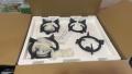 4 Burner Black Tempered Glass Gas Cooker Hob. 