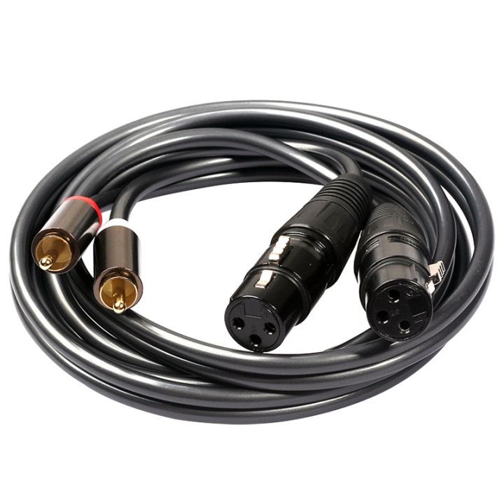 Dual%20Female%20Xlr%20to%20Rca%20Cable,Heavy%20Duty%202%20Xlr%20Female%20to%202%20Rca%20Male%20Patch%20Cable%20Hifi%20Stereo%20Audio%20Connection%20Cable%20Wire%20-%20Image%203