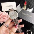 Fashion Rose Stainless Steel Luxury Ladies Watch Quartz Analog Business Chain Casual Wrist Watches For Women Girls Gift TM. 