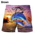Dolphin Printed 3D Swimming Shorts Men Summer Fashion Hip Hop y2k Swim Trunks Casual Comfort Beach Short Pants Cool Ice Shorts. 