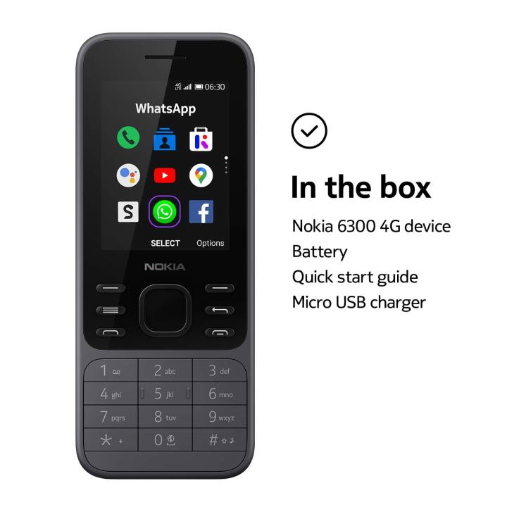 Nokia 6300 2G Dubai Imported AAA Grade Mobile – No Internet, No Social ...