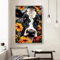 Full diamond new dot diamond cross stitch animal cow living room bedroom sunflower 5d diamond painting restaurant simple. 