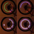 Bicycle Tire Valve Stem Light with 5 LED 7 Modes Battery Included Colorful Waterproof Safety Flashing Lights for Bicycle & Motorcycle Accessories. 