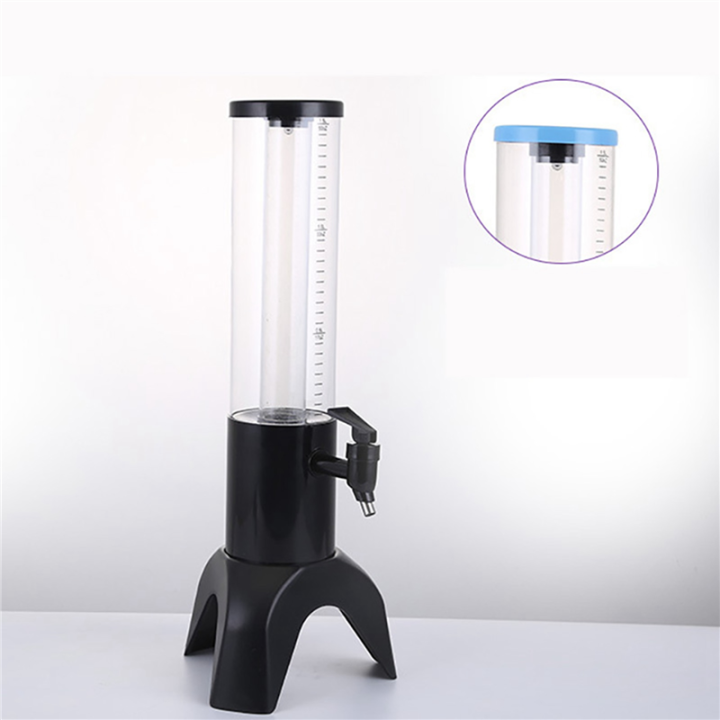 NXFDSIOZ%202X%201.5L%20Beer%20Dispenser%20Tower%20Easy%20Clean%20Integrated%20Tap%20with%20Ice%20Tube%20and%20LED%20Light%20Clear%20Beverage%20Tower%20Dispenser%20Black%20-%20Image%203