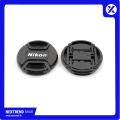 Nikon Lens Cap 52mm with Nikon Logo Center Pinch Snap-on Front DSLR SLR Lens Cap with Safety Cord - Protect Safe Dustproof Scratchproof Canon Nikon Yongnuo Godox Video Photo Videography Photography Indoor Outdoor Replacement 52 mm. 