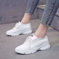 Women's White Shoes Running Korean Style Mesh Surface Breathable New Student Sneakers Mesh Surface Shoes Spring and Summer Women's Shoes Real Flying Woven Casual. 