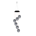 Solar LED Wind Chime Lamp Paws Print Solar Wind Chime Dog Pet Pawprint Solar IP65 Waterproof Hanging. 