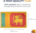 Sri Lanka Country Flag (3x2 Feet) - SriLankan Flag by ZinZen. 