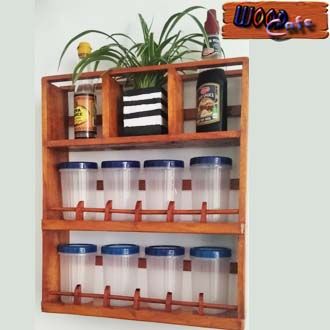 Wall Mounted Kitchen Herb Shelf Spice/herbs Rack Wooden Wall Mount