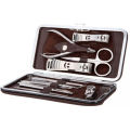 QUANBU 12 pcs Stainless Steel Nail Care Manicure Pedicure Set Personal Travel Grooming Kit Clippers. 
