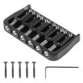 Guitar Fixed Bridge, Strong Compatibility Electric Guitar Fixed Bridge Adjustable Metal for Replacement. 