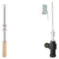 2x Motorcycle Hydraulic Clutch Master Cylinder Rod Brake Pump M10X1.25mm Aluminum Black & Blue. 