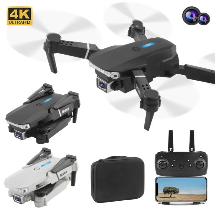 E88 /E99 Pro Dual-Camera Drone 4k Profesional HD 4k Rc Airplane Dual-Camera Wide-Angle Head Remote Quadcopter Airplane Toy Helicopter