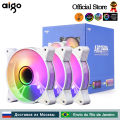 Aigo AR12PRO white 120mm rgb fan 4pin PWM Cooling fan 3pin5v Unlimited space argb 12cm ventilador PC gamer Computer Case fan. 