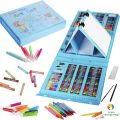 208 Pieces Colored Pencils Kit Brush Set Drawing Tools Painting Crayon Markers for Kids Kindergarten Supplies Set Children Painting Set Non-allergic Even Tetxure Eco-friendly Kids Mega Coloring Set for Kids. 