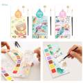 Watercolor Paint Bookmark Pocket Watercolor Painting Book Portable 20 Sheets Drawing Arts Crafts Pocket Watercolor Book for Beginners. 
