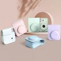 For FUJIFILM instax mini 12 Full Body Leather Case Camera Bag with Strap. 