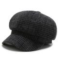 Panama Women's Houndstooth Octagonal Beret Duck Tongue Painter Hat Fashion Outdoor Elegant Retro Cap H114 Boina Gorras. 