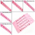 Birthday Decor Rose Gold Blue Pink Grandma To Be Mommy To Be Boy Girl Footprint Baby Shower Sash Mom Favor Gift. 