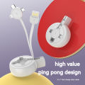 New three-in-one retractable data cable support super fast charging mobile phone one tow three charging cable corporate activities gifts. 