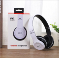 P47 Wireless Headphones with Mic – Gaming Headset 5.0 Foldable Ear Over -P47 5.0 Earphone Hifi Noise Cancelling Headphone - Mic Bass Super Microphone- New Fm-Support TF Card 5.0+EDR New 2021. 