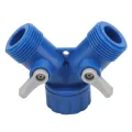 【ZOSR】Y-Shaped Connector Corrosion-resistant High-strength Acid-proof Y-Shaped Hose Connector Two-way Valve Distribution Interface for Garden Courtyard. 