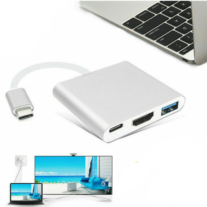 Macbook%20Usb%203.1%20Thunderbolt%203%20USB-C%20To%20HDMI%20Type%20C%20Switch%20To%20HDMI%204K%20Adapter%20Cable%203%20in1%20Cable%20Converter%20For%20Android%20-%20Image%202