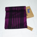 Men's handloom sarong Purple & Black stripes. 