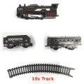 13PCs Classic Toy Train Set for Kids, Big Size Battery Powered Train Toy Set for Kids (Black Train). 