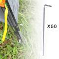 50Pcs Tent Pegs 20cm Garden Stakes Nails Aluminum for Outdoor Camping Sturdy. 