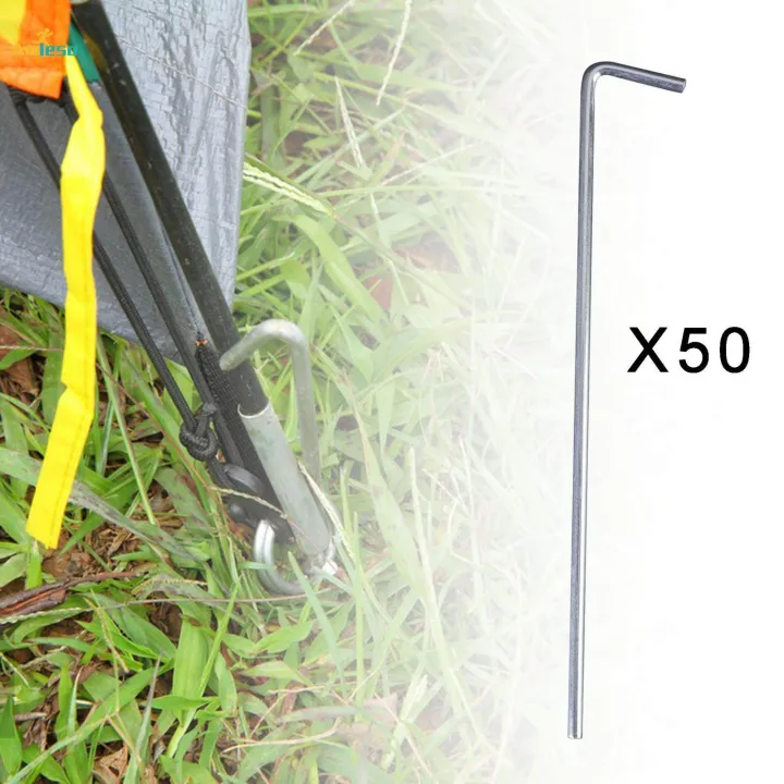 50Pcs%20Tent%20Pegs%2020cm%20Garden%20Stakes%20Nails%20Aluminum%20for%20Outdoor%20Camping%20Sturdy%20-%20Image%207