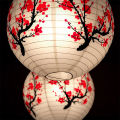 30cm Plum Blossom Round Paper Lantern Lamp Shade Chinese Oriental Style Light QUANYIN. 