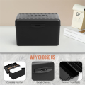 (GGBR)-3inchx5inch Index Card Holder with Lock, Index Card Box Organizer Storage with , for Home Recipes Address Office. 