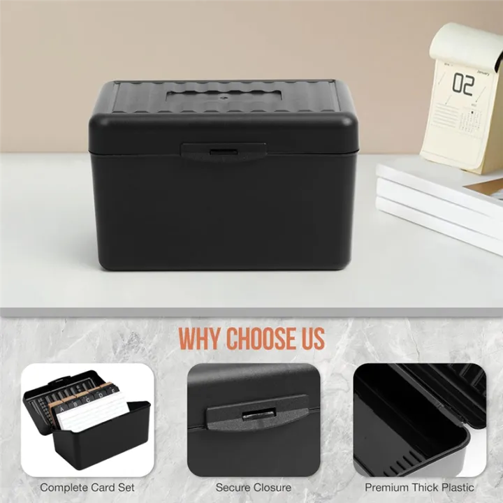 (GGBR)-3inchx5inch%20Index%20Card%20Holder%20with%20Lock,%20Index%20Card%20Box%20Organizer%20Storage%20with%20,%20for%20Home%20Recipes%20Address%20Office%20-%20Image%204