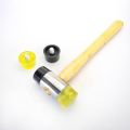 Two-way 2 way Hammer Mallet Wood Handle with Plastic Rubber Detachable Heads - 40 mm. 