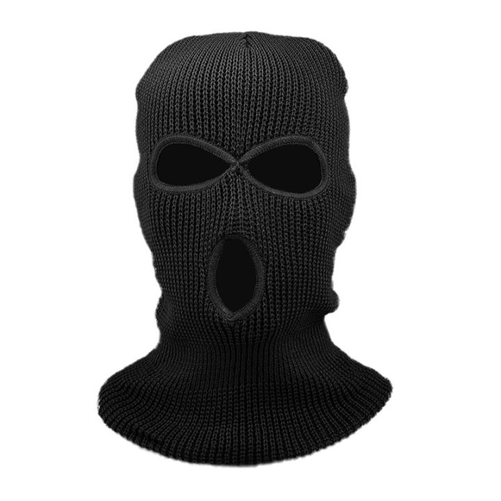 New Fashion 3-Hole Knitted Full Face Cover Ski Mask, Winter Balaclava Warm Knit Full Face Mask for Outdoor Sports