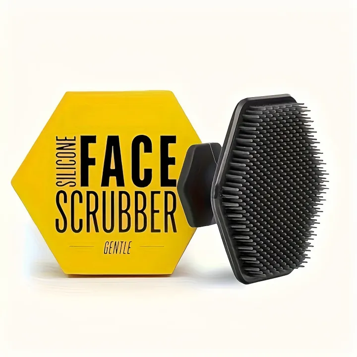 Gentle Silicone Facial Scrubber - Fragrance-Free, Long-Lasting Exfoliating Face Cleanser & Soft Massage Pad for Men's Bathroom Essentials