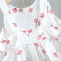 Girl Baby Summer Cherry Dress 1-3 Year Old Baby Strap Dress Girl Summer Dress Trend. 