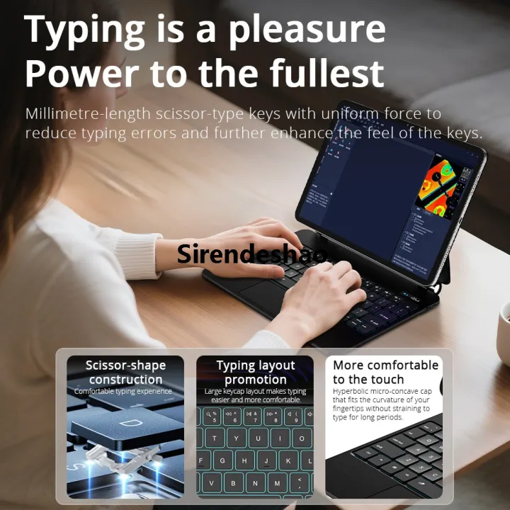 Sirendeshao%20Magic%20Keyboard%20Case%20for%20Samsung%20Galaxy%20Tab%20S9+/S8+/%20S8%20Plus/%20S7%20FE/%20S7+%2012.4%20inch%20Multi-Angle%20Trackpad%20Backlit%20Smart%20Keyboard%20Fifty%20percent%20discount%20-%20Image%204