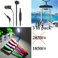 T110 In Ear Headphones Pure Bass Earphone+Product details of Universal Waterproof Phone Case Water Proof Bag Underwater Dry Bag Mobile Phone Pouch PV Cover For Samsung+Portable LED USB Light. 